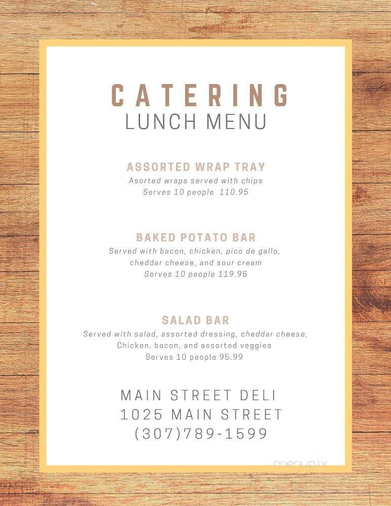Main Street Deli - Evanston, WY menu_pic