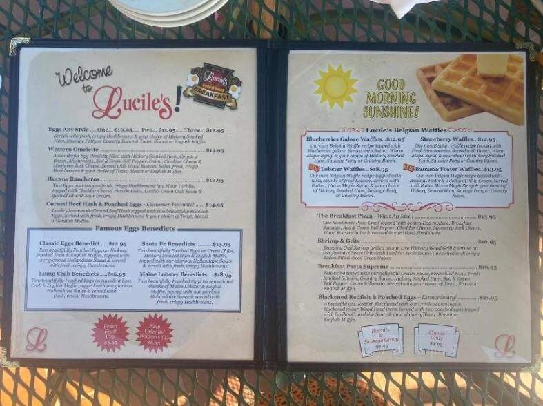 Lucile's Stateside Bistro - Fort Worth, TX menu_pic