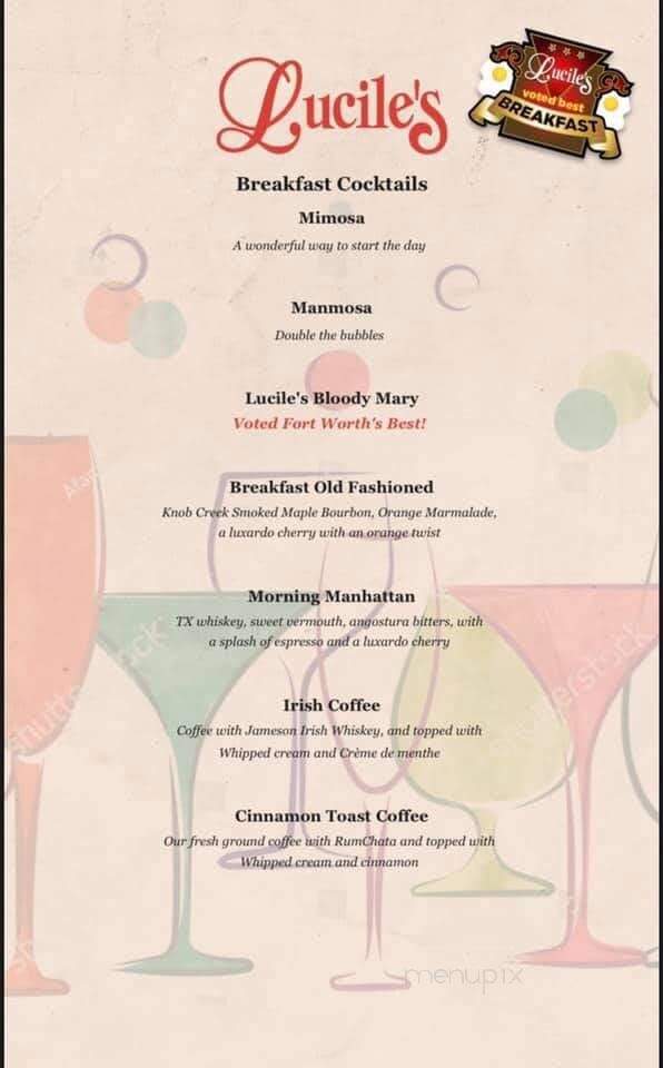Lucile's Stateside Bistro - Fort Worth, TX menu_pic
