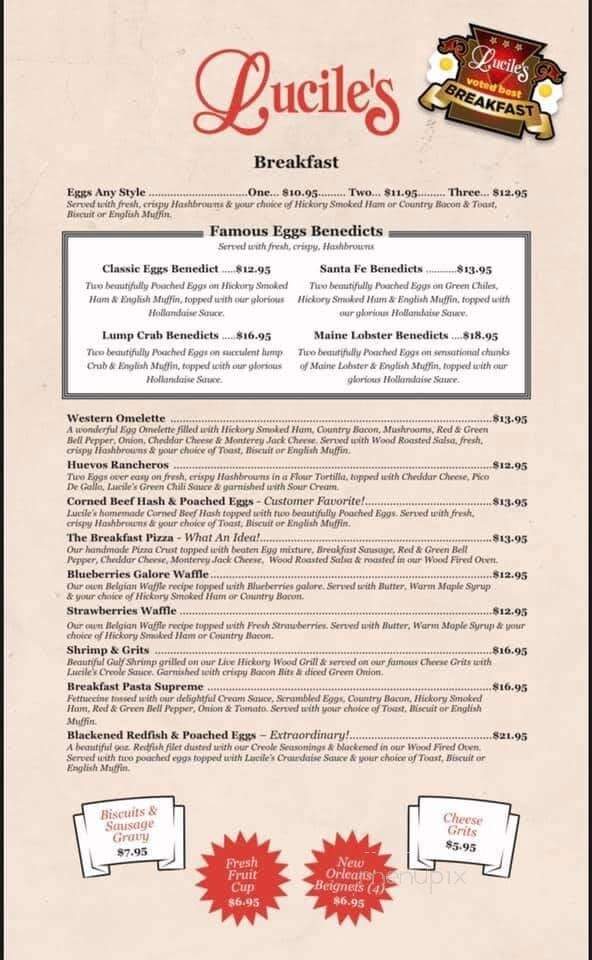 Lucile's Stateside Bistro - Fort Worth, TX menu_pic
