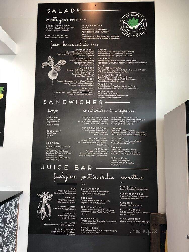 Field Of Greens - Wellington, FL menu_pic