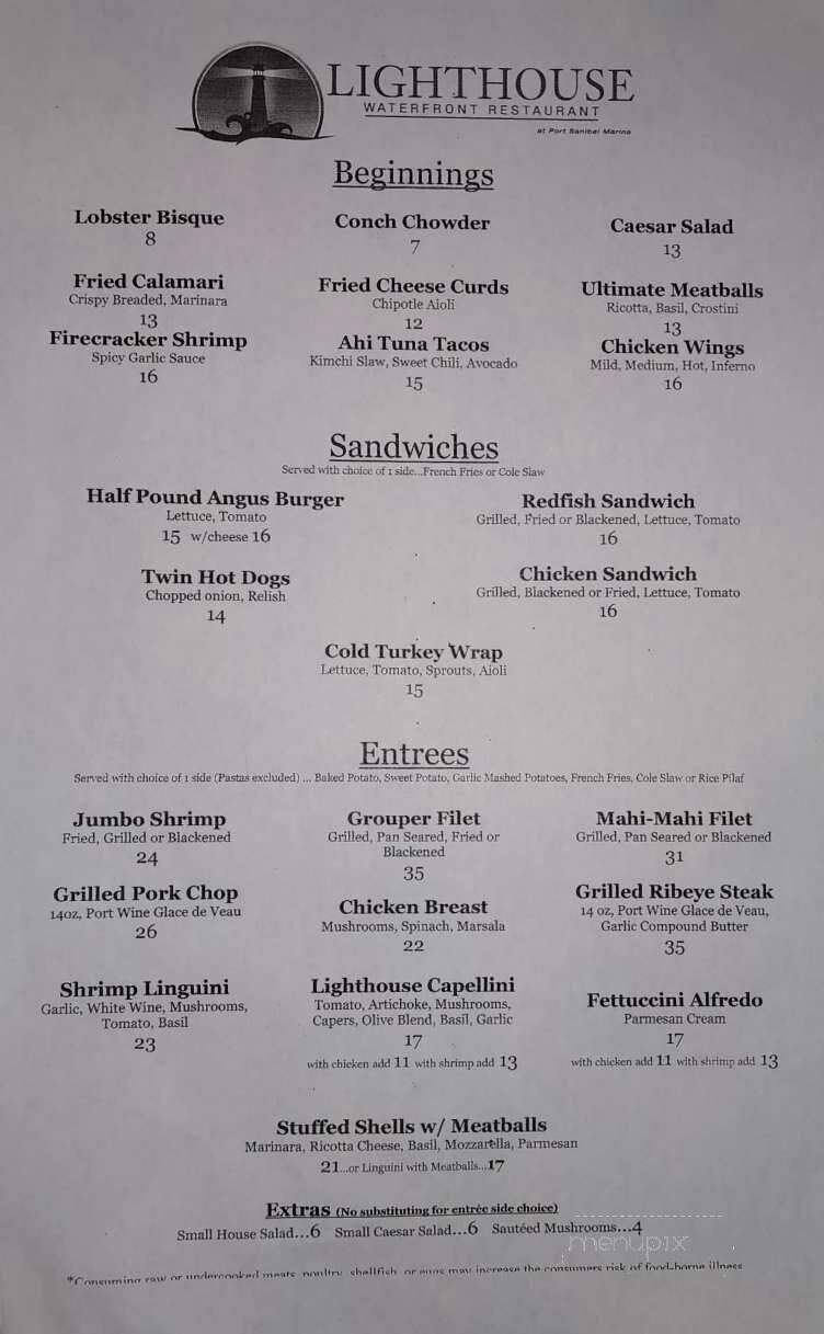 Lighthouse Restaurant & Bar - Fort Myers, FL menu_pic