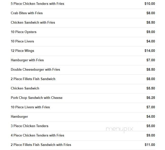 Kelly's Place - Jacksonville, FL menu_pic