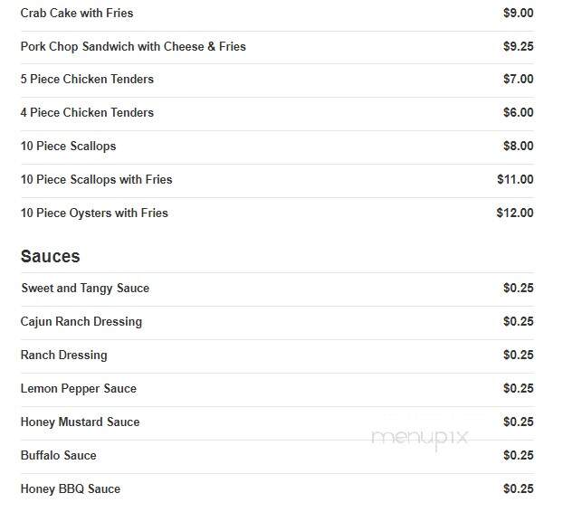 Kelly's Place - Jacksonville, FL menu_pic