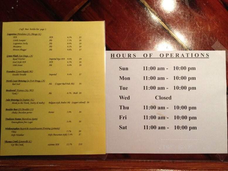 Upper Crust Pizza - Key Largo, FL menu_pic