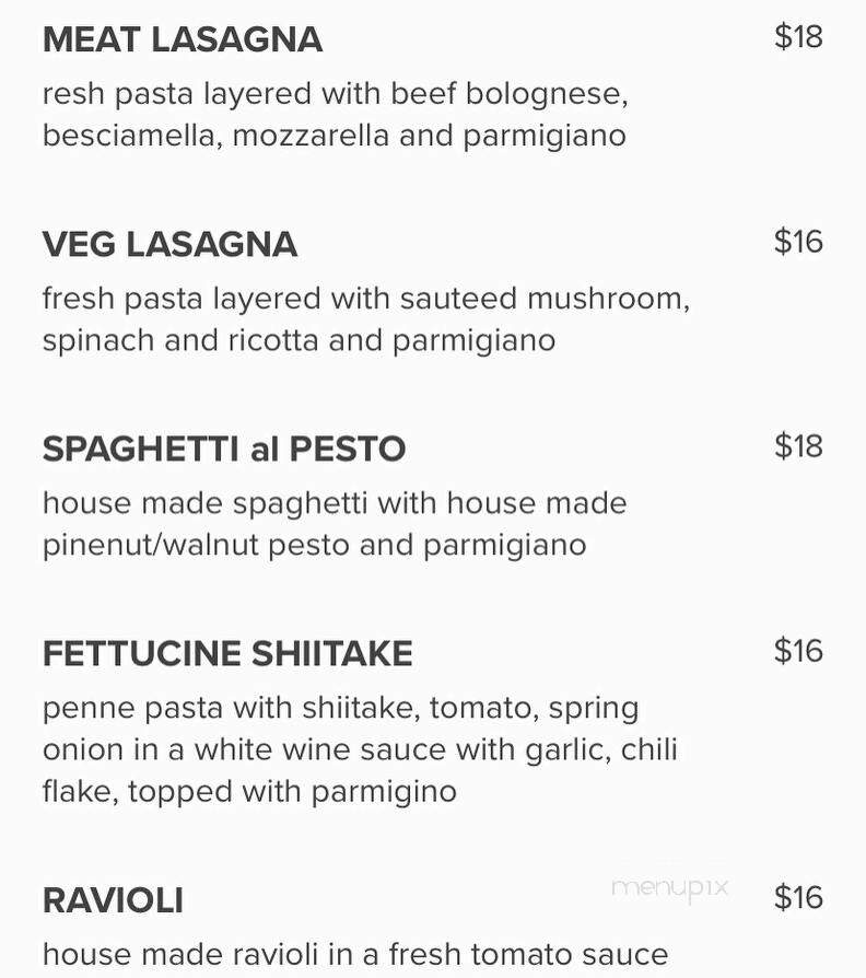 Allora Caffe - Portland, OR menu_pic