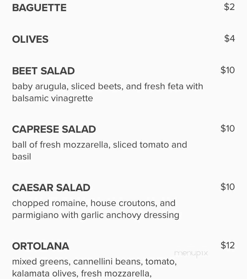 Allora Caffe - Portland, OR menu_pic