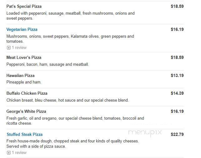Pat's Pizzeria - New Castle, DE menu_pic