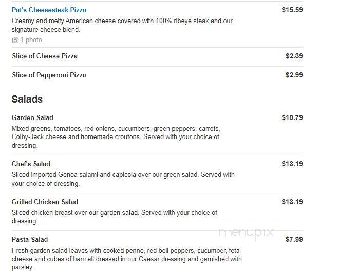 Pat's Pizzeria - New Castle, DE menu_pic