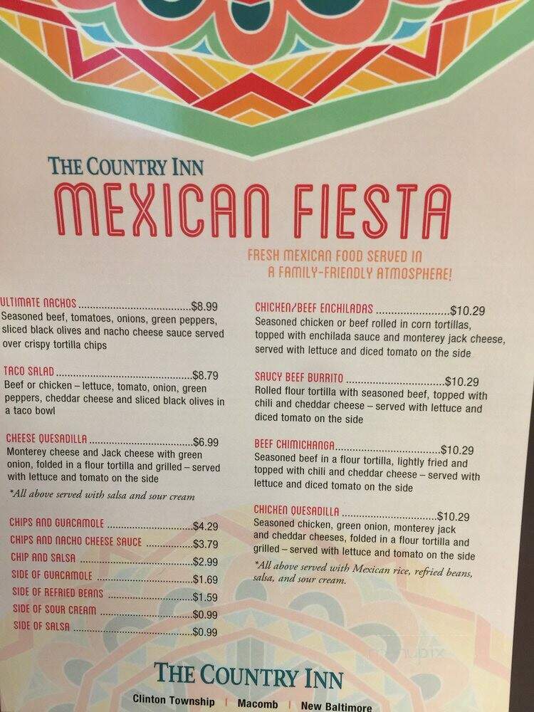 Country Inn - New Baltimore, MI menu_pic