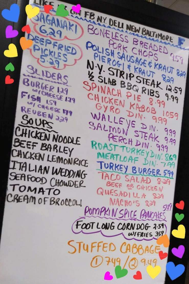 New York Deli - New Baltimore, MI menu_pic