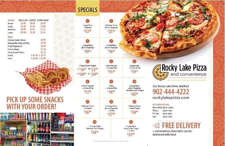 Rocky Lake Pizza - Bedford, NS