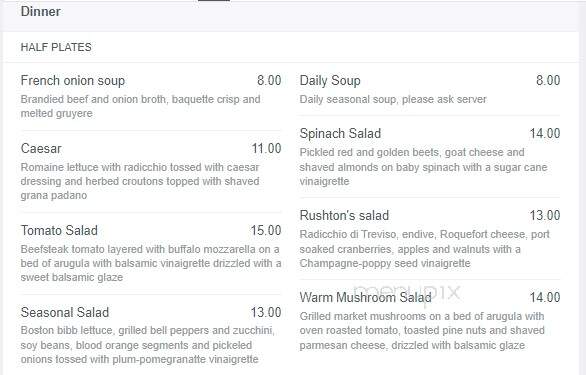 The Rushton - Toronto, ON menu_pic
