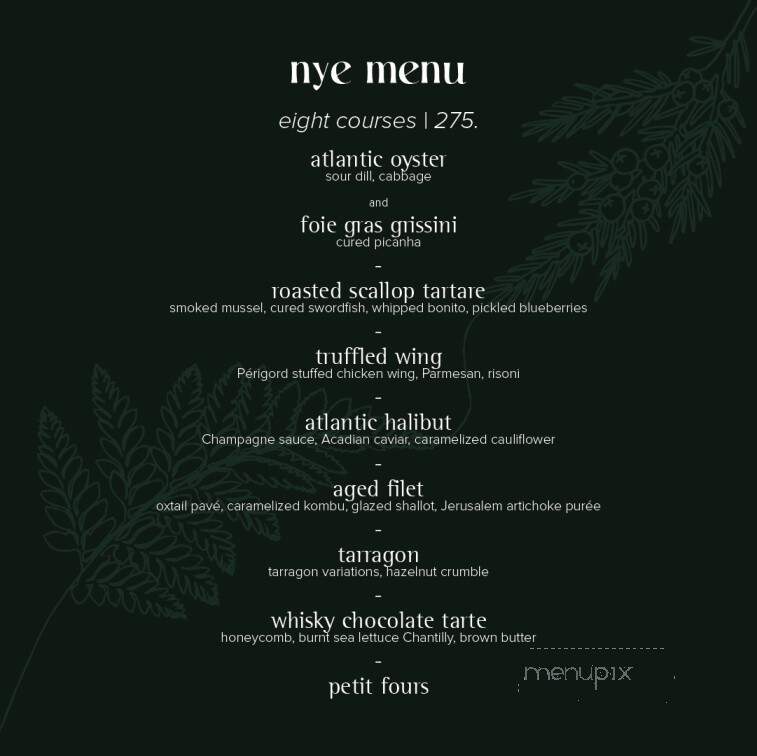 Canoe Restaurant & Bar - Toronto, ON menu_pic