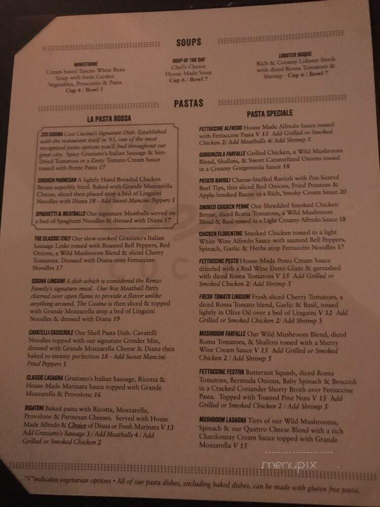 Cosi Cucina Italian Grill - Clive, IA menu_pic