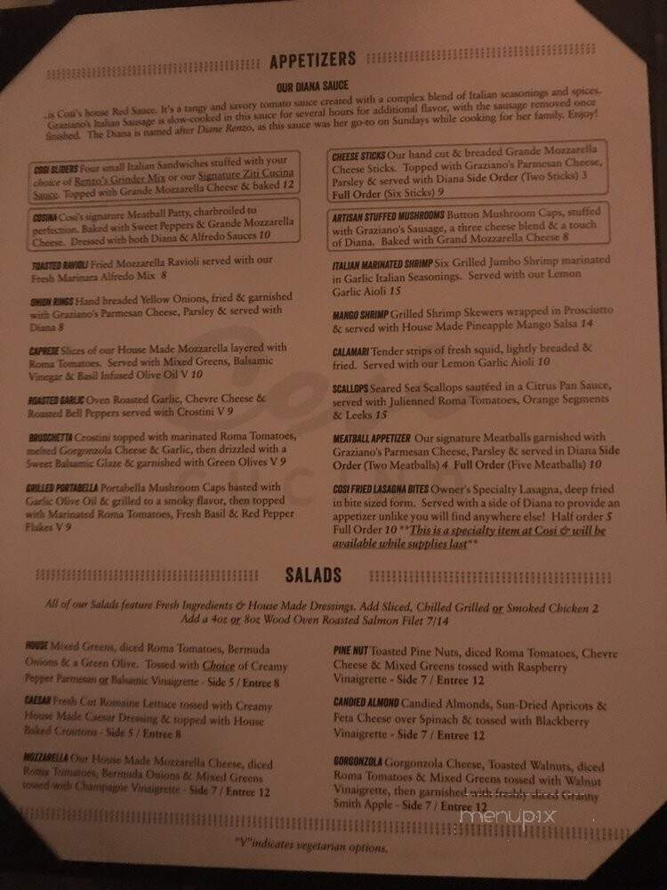 Cosi Cucina Italian Grill - Clive, IA menu_pic