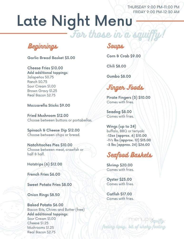 Mariner's Inn - Hammond, LA menu_pic