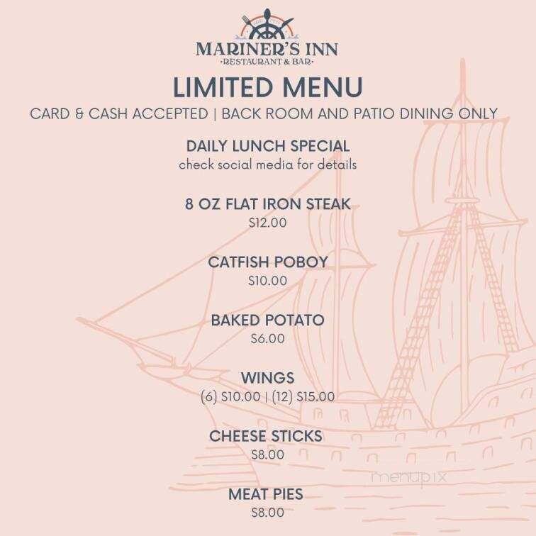 Mariner's Inn - Hammond, LA menu_pic