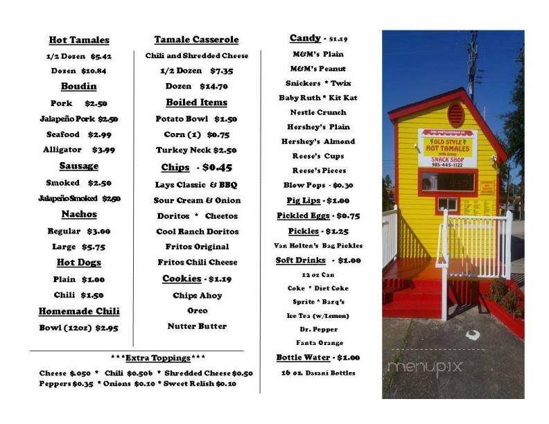 Old Style Hot Tamales - Gretna, LA menu_pic