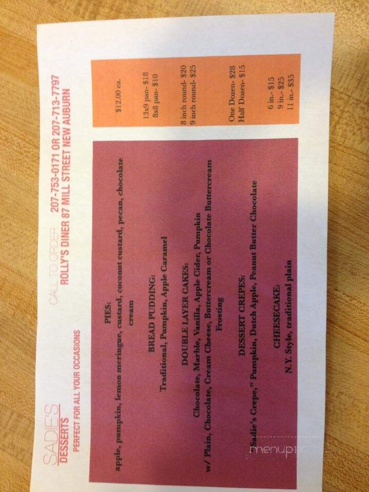 Rolly's Diner - Auburn, ME menu_pic