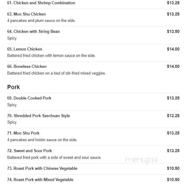Bruce Lee - Timonium, MD menu_pic
