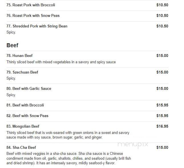 Bruce Lee - Timonium, MD menu_pic