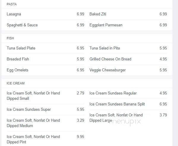 Caramel's Ice Cream & Pizza - Pikesville, MD menu_pic