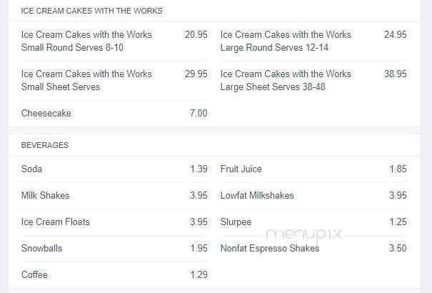 Caramel's Ice Cream & Pizza - Pikesville, MD menu_pic
