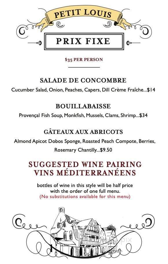 Petit Louis Bistro - Baltimore, MD menu_pic
