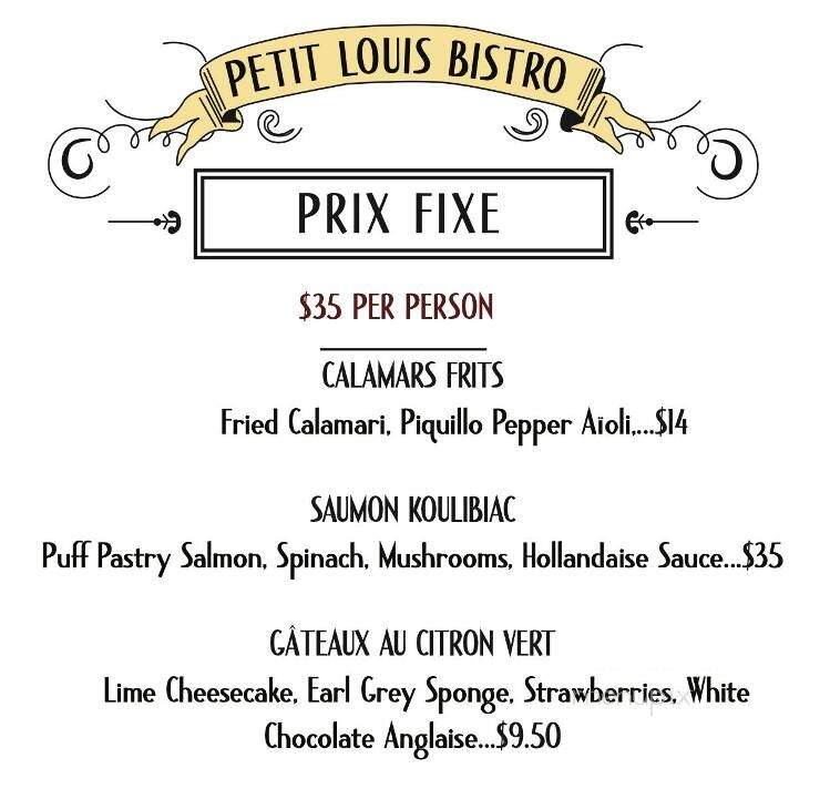 Petit Louis Bistro - Baltimore, MD menu_pic