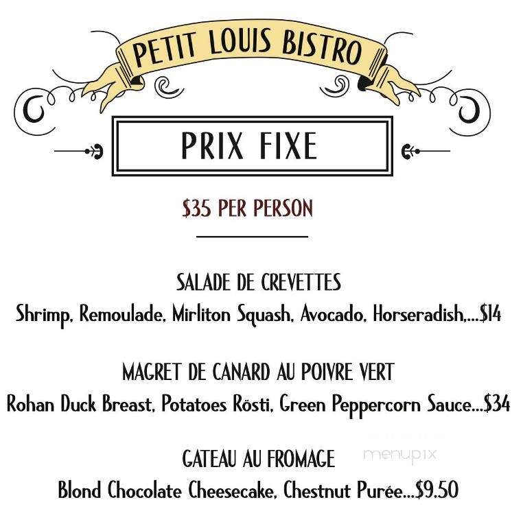 Petit Louis Bistro - Baltimore, MD menu_pic