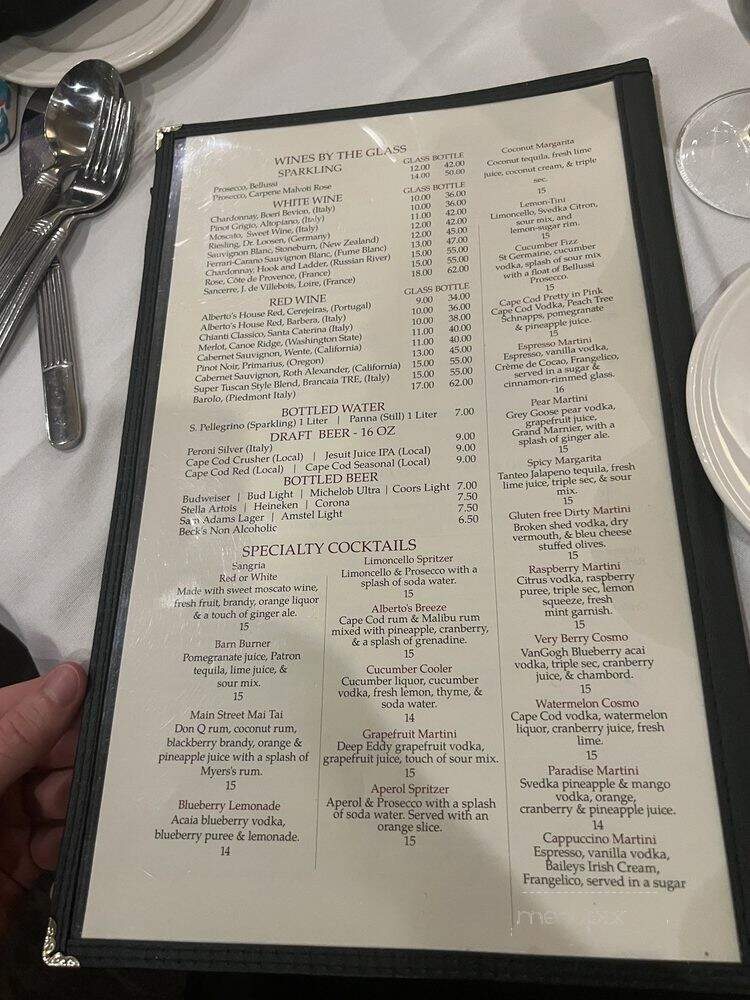 Alberto's Ristorante - Hyannis, MA menu_pic