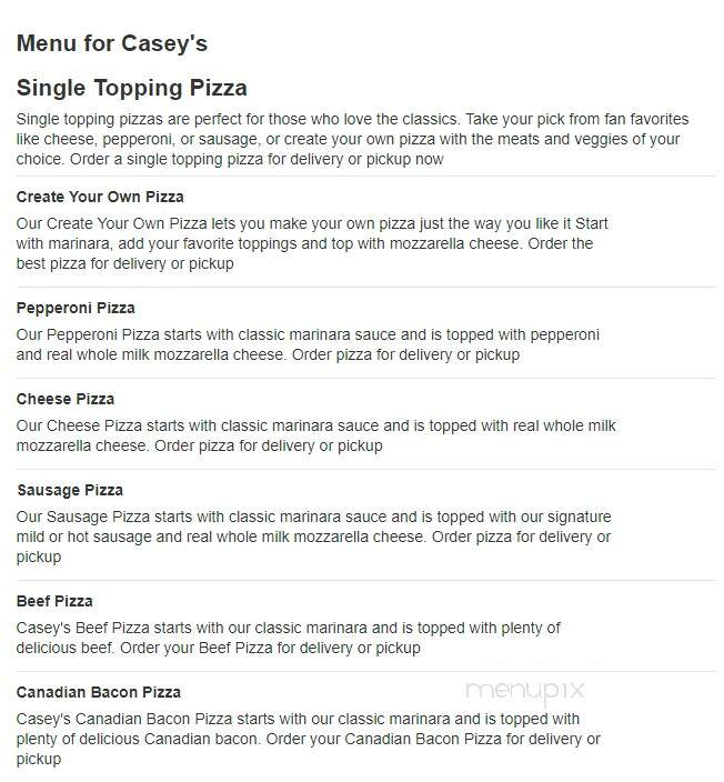 Casey's General Store - Lebanon, MO menu_pic