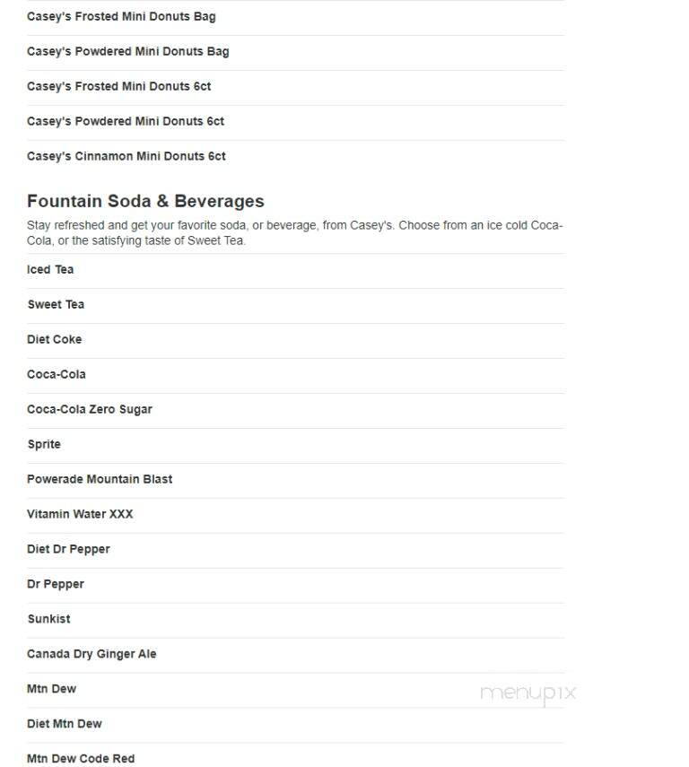 Casey's General Store - Lebanon, MO menu_pic