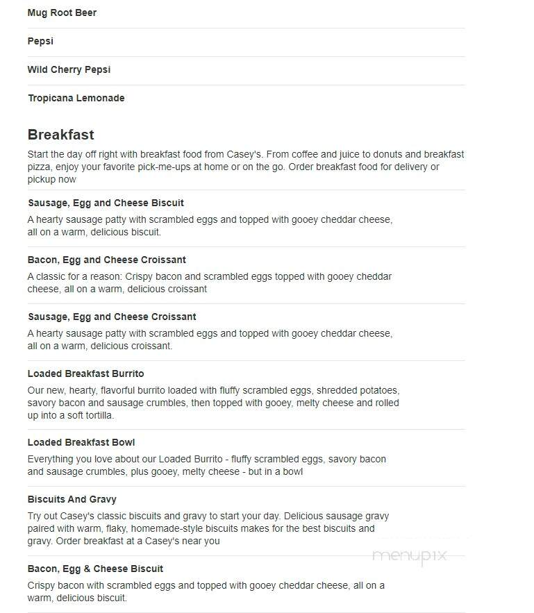 Casey's General Store - Lebanon, MO menu_pic