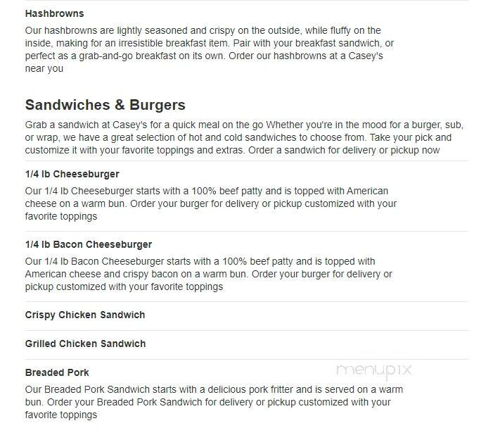 Casey's General Store - Lebanon, MO menu_pic