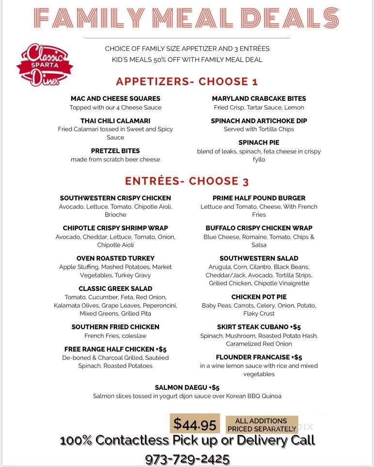 New Sparta Diner - Sparta, NJ menu_pic