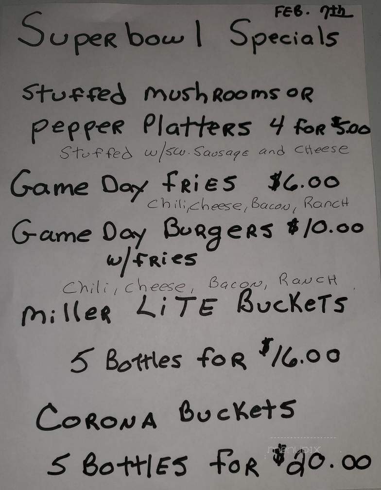 Dingo's Den - Clifton, NJ menu_pic
