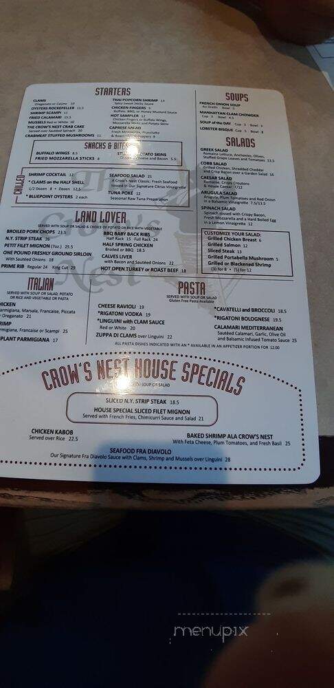Crows Nest - Hackensack, NJ menu_pic