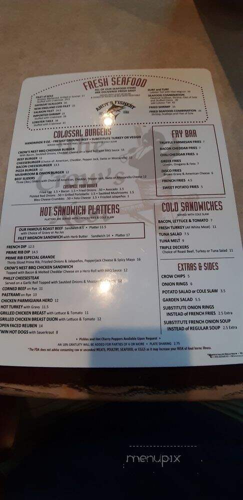 Crows Nest - Hackensack, NJ menu_pic