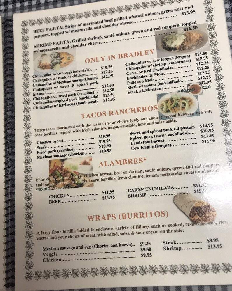 Bradley Cafe - Bradley Beach, NJ menu_pic
