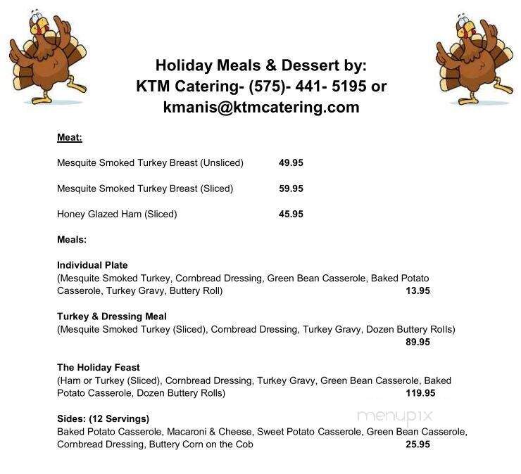 Casey's Restaurant - Hobbs, NM menu_pic