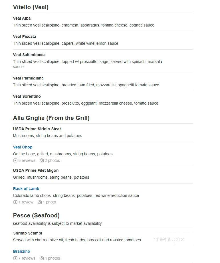 Alba's Restaurant - Port Chester, NY menu_pic