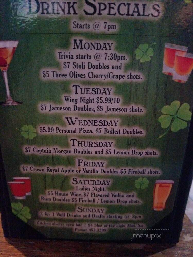 Graney's Bar & Grill - Albany, NY menu_pic
