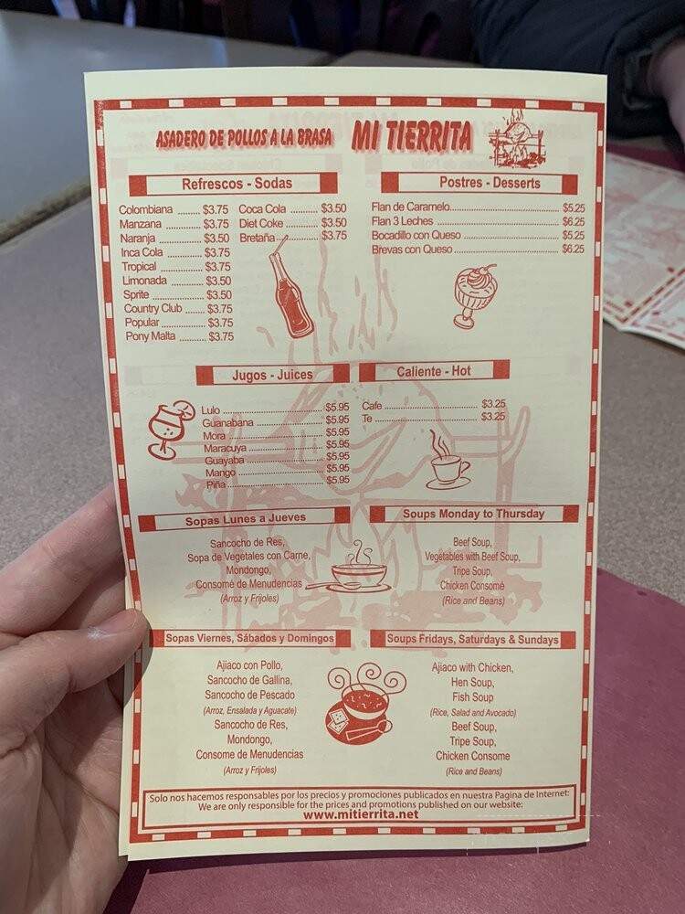 Mi Tierrita Restaurant - Hempstead, NY menu_pic