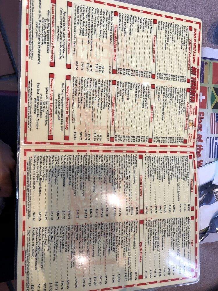Mi Tierrita Restaurant - Hempstead, NY menu_pic