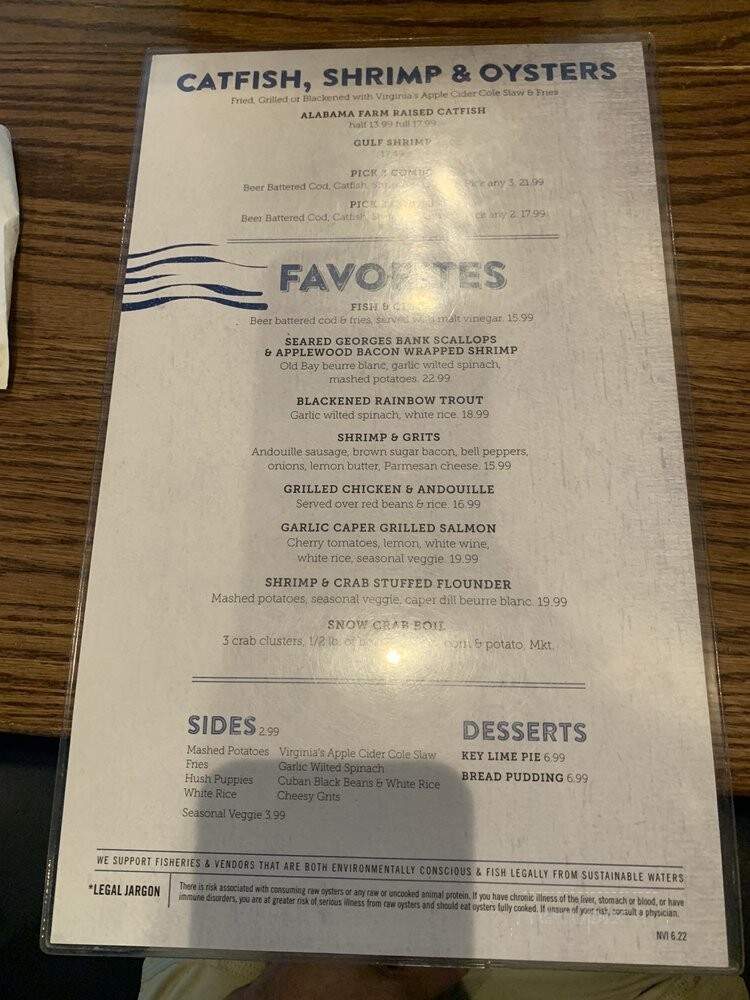 Fish City Grill - Edmond, OK menu_pic