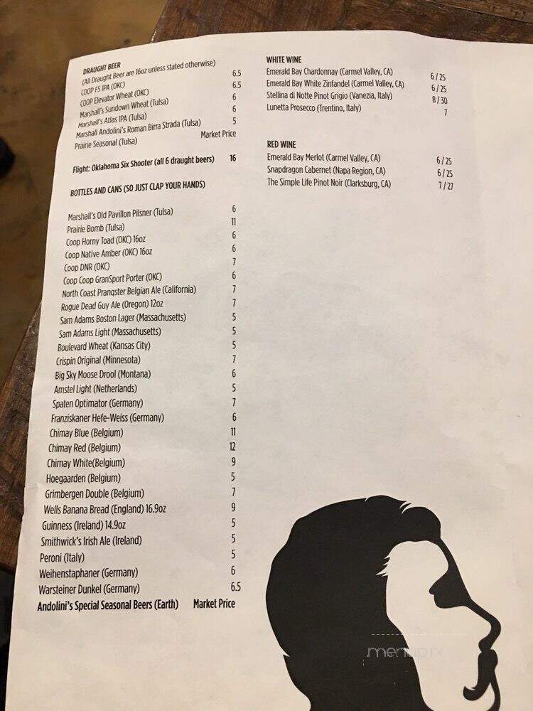 Andolini's Pizzeria & Italian - Owasso, OK menu_pic