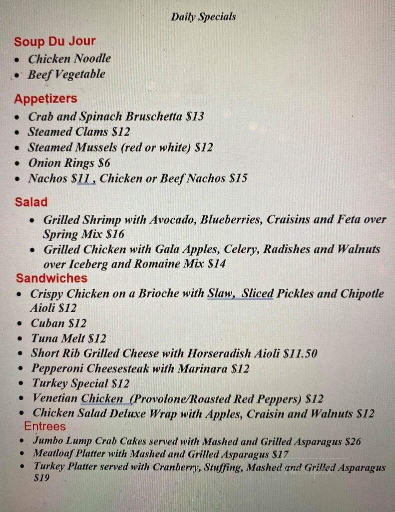 Glenside Pub - Glenside, PA menu_pic