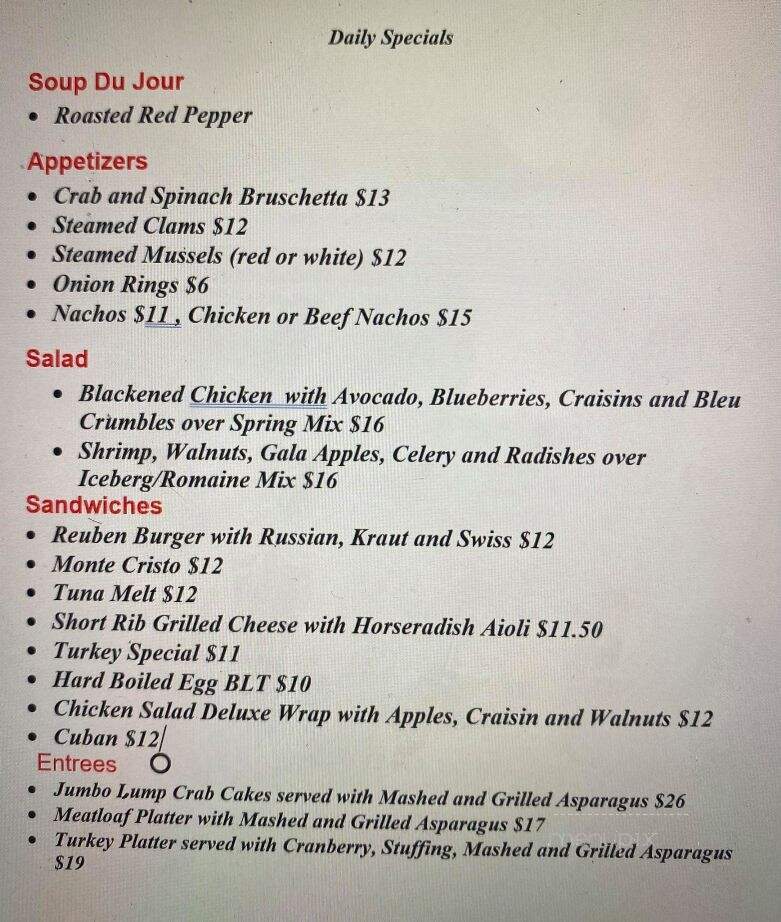 Glenside Pub - Glenside, PA menu_pic